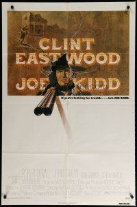 4x437 JOE KIDD 1sh '72 cool art of Clint Eastwood pointing double-barreled shotgun!