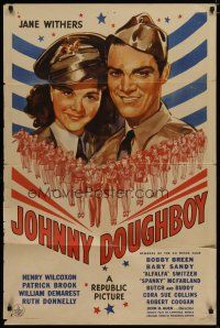4x438 JOHNNY DOUGHBOY 1sh '42 c/u art of Wilcoxon & pretty Jane Withers in uniform!