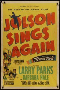 4x441 JOLSON SINGS AGAIN 1sh '49 Larry Parks as Al in the rest of The Jolson Story!