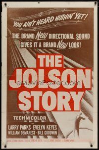 4x442 JOLSON STORY 1sh R50s Larry Parks & Evelyn Keyes in bio of the world's greatest entertainer!