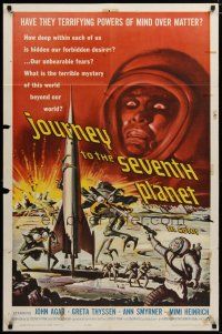 4x444 JOURNEY TO THE SEVENTH PLANET 1sh '61 AIP, they have terryfing powers of mind over matter!