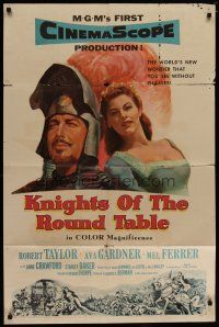 4x472 KNIGHTS OF THE ROUND TABLE 1sh '54 Robert Taylor as Lancelot, sexy Ava Gardner as Guinevere!