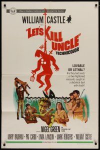 4x495 LET'S KILL UNCLE 1sh '66 William Castle, are they bad seeds or two frightened innocents!