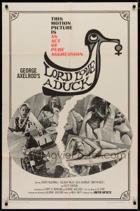 4x511 LORD LOVE A DUCK 1sh '66 Roddy McDowall, sexy Tuesday Weld, an act of pure aggression!