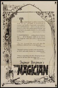 4x529 MAGICIAN 1sh '58 Ingmar Bergman's classic Ansiktet with Max Von Sydow & Ingrid Thulin!