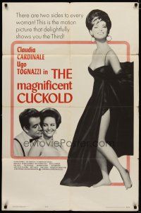4x530 MAGNIFICENT CUCKOLD 1sh '65 Il magnifico cornuto, sexy Claudia Cardinale in slinky dress!