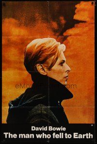 4x543 MAN WHO FELL TO EARTH 1sh '76 Nicolas Roeg, David Bowie close up profile!