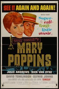 4x550 MARY POPPINS style B 1sh R73 Julie Andrews & Dick Van Dyke in Walt Disney's musical classic!