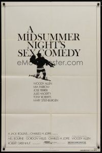 4x563 MIDSUMMER NIGHT'S SEX COMEDY 1sh '82 Woody Allen, Mia Farrow, cool silhouette artwork!