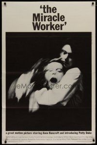 4x567 MIRACLE WORKER 1sh '62 Anne Bancroft as Annie Sullivan & Patty Duke as Helen Keller!