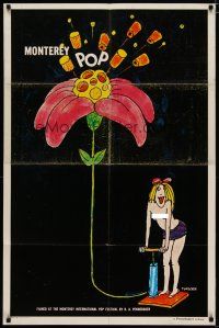 4x574 MONTEREY POP 1sh R78 D.A. Pennebaker, rock & roll, great sexy Tomi Ungerer art!
