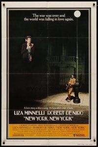 4x607 NEW YORK NEW YORK 1sh '77 Robert De Niro plays sax while Liza Minnelli sings!