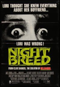 4x611 NIGHTBREED 1sh '90 Clive Barker, David Cronenberg, Craig Sheffer, Anne Bobby!