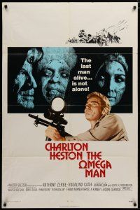 4x621 OMEGA MAN 1sh '71 Charlton Heston is the last man alive, and he's not alone!