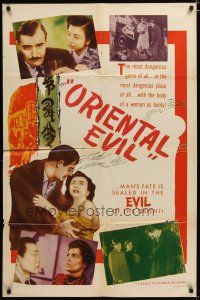 4x631 ORIENTAL EVIL 1sh '51 Man's Fate is sealed in the Evil of the Orient, Martha Hyer!