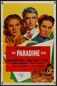 4x638 PARADINE CASE 1sh R70s Alfred Hitchcock, Gregory Peck, Ann Todd, Valli