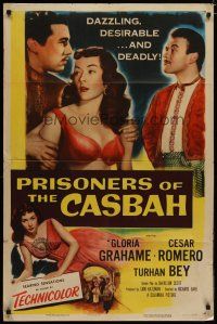 4x676 PRISONERS OF THE CASBAH 1sh '53 dazzling, desirable & deadly sexy Gloria Grahame!