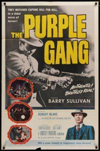 4x688 PURPLE GANG 1sh '59 Robert Blake, Barry Sullivan, they matched Al Capone crime for crime!