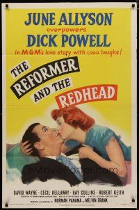 4x707 REFORMER & THE REDHEAD 1sh '50 June Allyson overpowers Dick Powell with 1000 laughs!