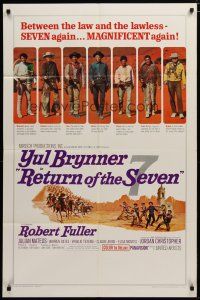 4x712 RETURN OF THE SEVEN 1sh '66 Yul Brynner reprises his role as master gunfighter!
