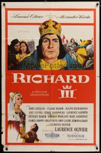 4x715 RICHARD III 1sh '56 Laurence Olivier as director and in title role!