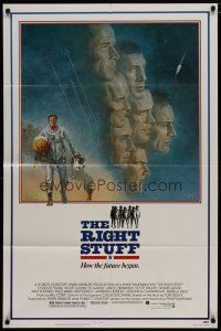 4x717 RIGHT STUFF 1sh '83 great Tom Jung montage art of the first NASA astronauts!