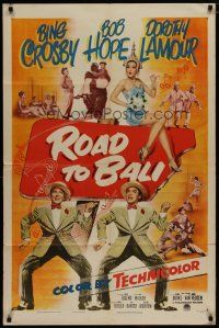 4x721 ROAD TO BALI 1sh '52 Bing Crosby, Bob Hope & sexy Dorothy Lamour in Indonesia!