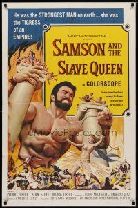 4x737 SAMSON & THE SLAVE QUEEN 1sh '64 Umberto Lenzi's Zorro contro Maciste, great art of Samson!
