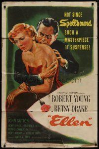 4x746 SECOND WOMAN 1sh '50 Robert Young & pretty Betsy Drake, film noir, Ellen!