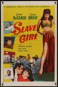 4x776 SLAVE GIRL 1sh R56 full-length image of sexy Yvonne De Carlo in skimpy outfit!