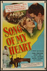 4x790 SONG OF MY HEART 1sh '48 romantic biography of Russian composer Tchaikovsky!
