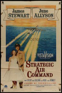 4x817 STRATEGIC AIR COMMAND 1sh '55 military pilot James Stewart, June Allyson, cool airplane art!