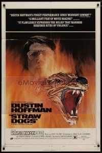 4x819 STRAW DOGS style D 1sh '72 directed by Sam Peckinpah, Dustin Hoffman, best different image!