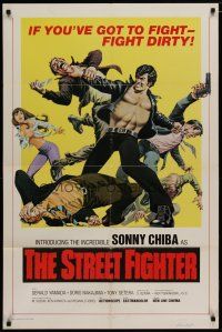 4x821 STREET FIGHTER 1sh '74 Gekitotsu! Satsujin ken, Sonny Chiba, martial arts action!