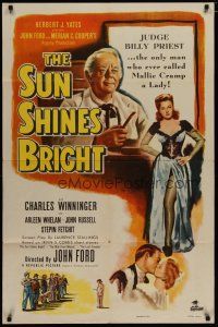 4x829 SUN SHINES BRIGHT 1sh '53 Charles Winninger in adaptation of Irvin Cobb stories by John Ford