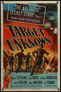 4x841 TARGET UNKNOWN 1sh '51 never before told United States Air Force secret story!