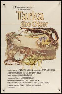 4x842 TARKA THE OTTER 1sh '79 told by Peter Ustinov, cute artwork of woodland critters!