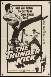 4x880 THUNDER KICK 1sh '73 martial arts action, dare you face the death blow of the kick!