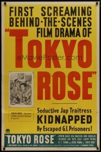 4x889 TOKYO ROSE style A 1sh '46 escaped G.I. traps treacherous Japanese traitress in World War II!