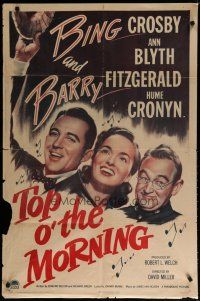 4x891 TOP O' THE MORNING style A 1sh '49 Bing Crosby & Barry Fitzgerald find the Blarney Stone!