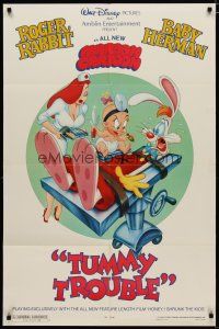 4x909 TUMMY TROUBLE DS 1sh '89 Roger Rabbit & sexy nurse Jessica with doctor Baby Herman!