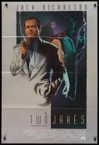 4x916 TWO JAKES int'l 1sh '90 cool full-length art of smoking Jack Nicholson by Rodriguez!