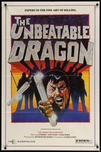 4x924 UNBEATABLE DRAGON 1sh '78 martial arts, Lo Meng is an expert in the fine art of killing!