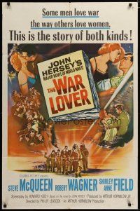 4x943 WAR LOVER 1sh '62 Steve McQueen, Robert Wagner, Shirley Anne Field, dramatic Terpning art!