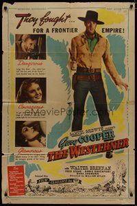 4x952 WESTERNER 1sh R46 Gary Cooper, Walter Brennan, the colorful west at its best!