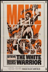 4x963 WHITE WARRIOR 1sh '61 Agi Murad il diavolo bianco, cool art of chained Steve Hercules Reeves!