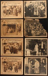 4y008 LOT OF 24 COLOR & DUO-TONE LOBBY CARDS FROM SILENT MOVIES '10s-20s from Fox, Selznick & more!
