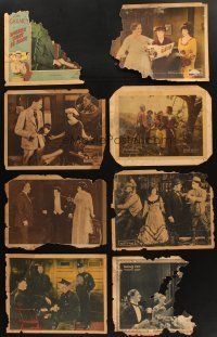 4y009 LOT OF 19 LOBBY CARDS FROM SILENT MOVIES '10s-20s scenes from Fox, Metro, Paramount & more!