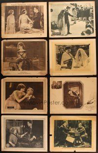 4y012 LOT OF 13 LOBBY CARDS FROM SILENT MOVIES '10s-20s scenes from First National, Fox & more!