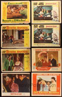 4y016 LOT OF 240 LOBBY CARDS '49 - '76 great scenes from 40 different movies!
